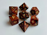 Mahogany Obsidian Dice Set of Refuge