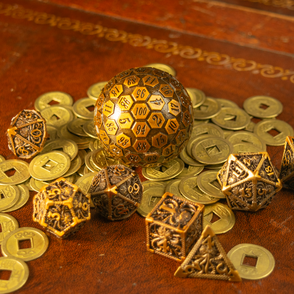 DollaTek Dés polyédriques en métal 100 côtés 50 mm utilisés pour Le Jeu de dés Dungeon and Dragon DND - Coloré DollaTek Dés polyédriques en métal 100 côtés 50 mm utilisés pour Le Jeu de dés Dungeon and Dragon DND - Coloré