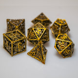Hollow Dragon Shield Metal Dice Set