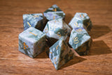 Peace Jade Gemstone Dice Set of Tranquility
