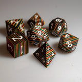 Rainbow Wood Dice Set