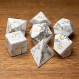 White Howlite Dice Set of Diplomacy