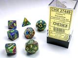 Set of 7 Chessex Rio/yellow RPG Dice