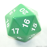 A huge green d20.