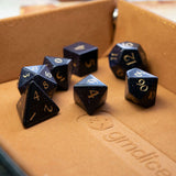 Blue Sandstone Dice Set of the Stars