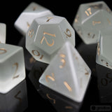 White Cat's Eye Dice Set of Clairvoyance