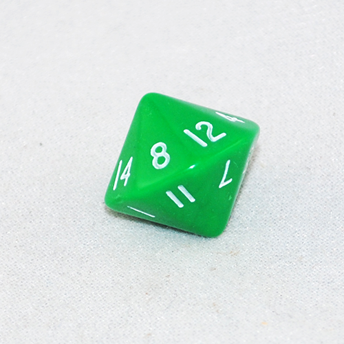 Opaque Green 16 Sided Dice, D16 – GMDICE