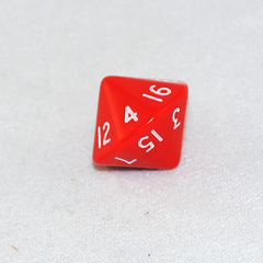 Opaque Red 16 Sided Dice, D16