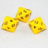 Opaque Yellow 16 Sided Dice, D16