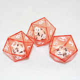 Clear Double 20 Sided Dice