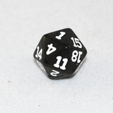 Transparent Smoke and White 20 Sided Dice