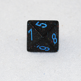 Speckled Blue Stars 8 Sided Dice