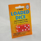 Set of Six Sided Loaded Opaque Red Dice that Roll 7's or 11's
