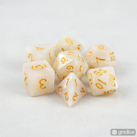White Pearl RPG Dice Set