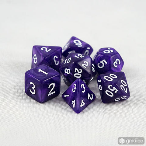 Purple Pearl RPG Dice Set