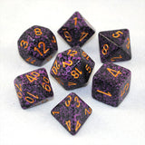 Set of 7 Speckled Hurricane Dice