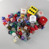 One Pound of Assorted Dice + One Set of 7 D&D Dice