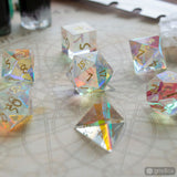 Prismatic Glass Dice Set