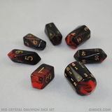 Red crystal oblivion DnD dice