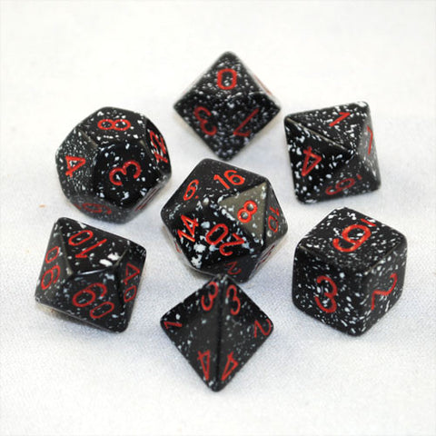 Set of 7 Speckled Space Dice