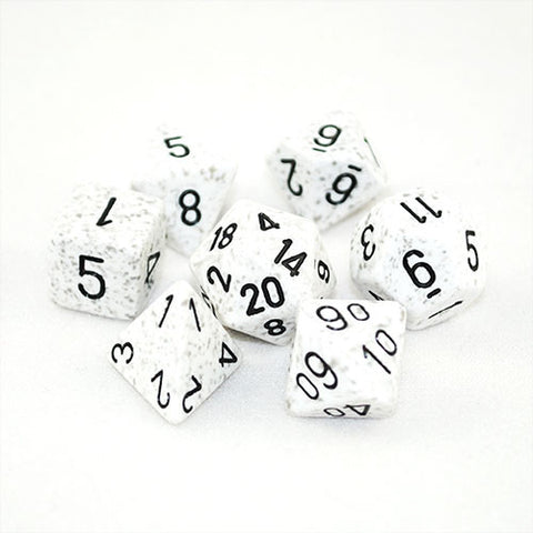 Set of 7 Speckled Arctic Dice
