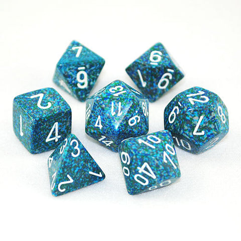 Set of 7 Speckled Sea Dice