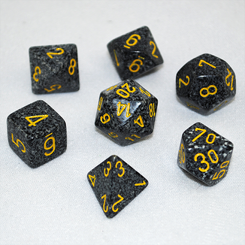 Set of 7 Speckled Urban Dice
