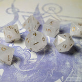 White Quartz Dice Set of Purity