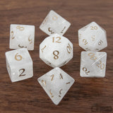 White Quartz Dice Set of Purity