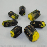 crystal DnD dice (yellow)