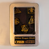 Hollow Dragon Shield Metal Dice Set