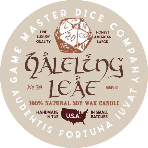 Halfling Leaf Gaming Candle