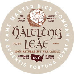 Halfling Leaf Gaming Candle