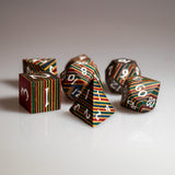 Rainbow Wood Dice Set