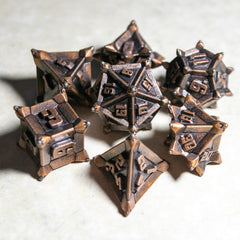 Spiky Bronze Dice Set