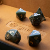 African Bloodstone Dice Set of Courage