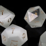 White Cat's Eye Dice Set of Clairvoyance