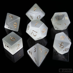 White Cat's Eye Dice Set of Clairvoyance