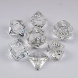 Chessex Translucent Polyhedral Clear/white 7-Die Set