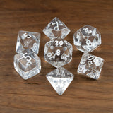 Chessex Translucent Polyhedral Clear/white 7-Die Set