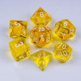 Chessex Translucent Polyhedral Yellow/white 7-Die Set