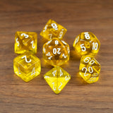 Chessex Translucent Polyhedral Yellow/white 7-Die Set
