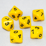 Opaque Yellow and Black 10 Sided Dice