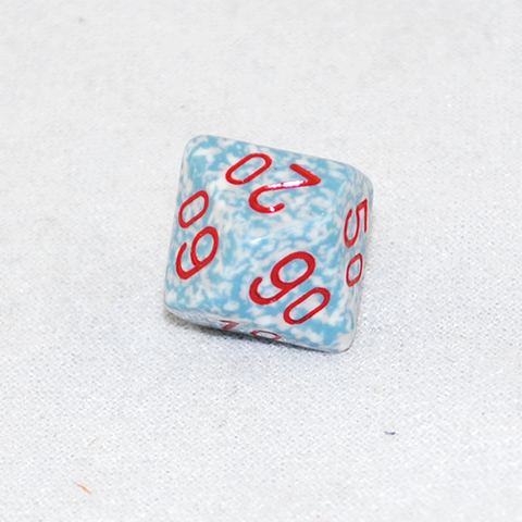 Speckled Air D100, 10 Sided Dice
