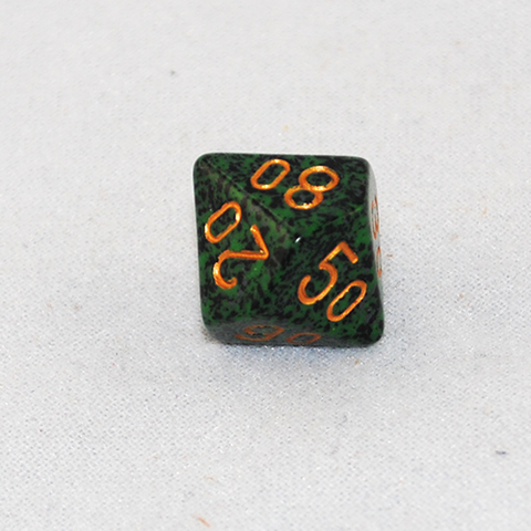 Speckled Golden Recon D100, 10 Sided Dice