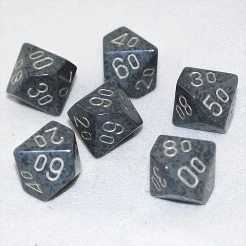 Speckled Hi Tech D100, 10 Sided Dice