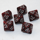 Speckled Silver Volcano D100, 10 Sided Dice