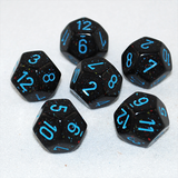 Speckled Blue Stars 12 Sided Dice