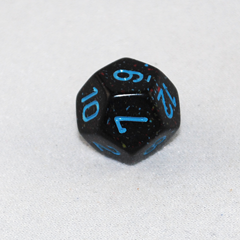 Speckled Blue Stars 12 Sided Dice