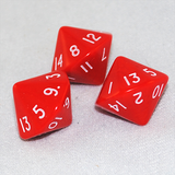 Opaque Red 16 Sided Dice, D16